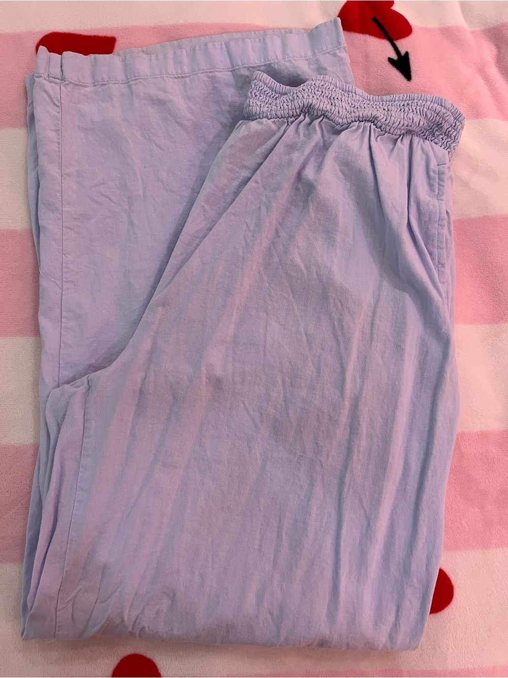 aerie Women Light Blue Elastic-Waist Pants